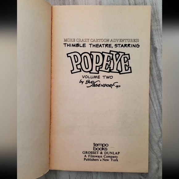 POPEYE THIMBLE THEATER PAPERBACK BOOK VOL 2 Cartoons Bud Sagendorf 1980 vintage - Picture 4 of 10
